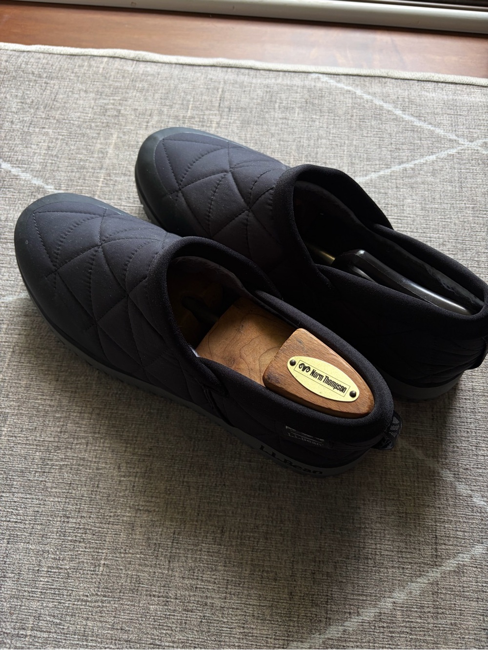 Insulated Quilted Slip-On Men’s Shoes - Black LL BEAN